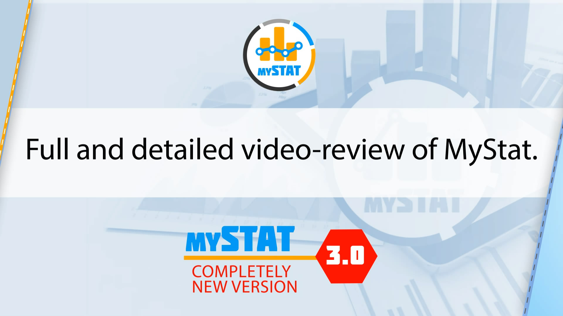 Full and detailed technical video-review of MyStat version 3.0.